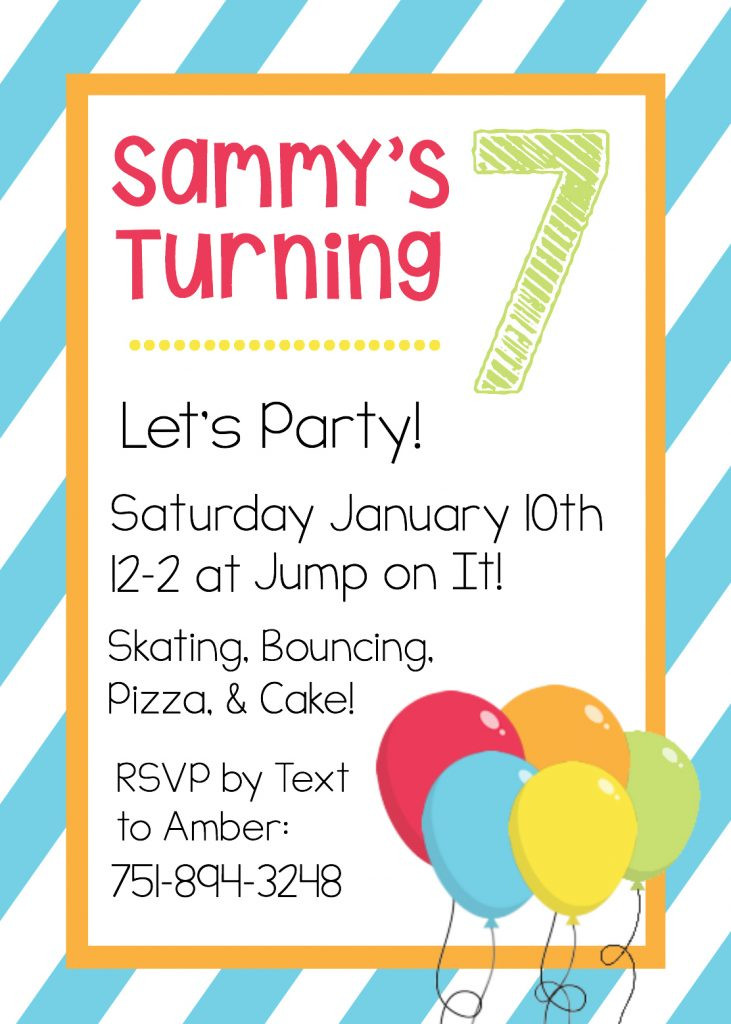 Free Birthday Party Invitations Templates
 Free Printable Birthday Invitation Templates