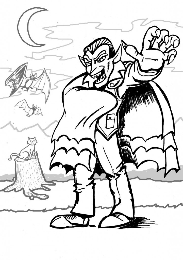 Free Coloring Sheets For Kids
 Free Printable Vampire Coloring Pages For Kids