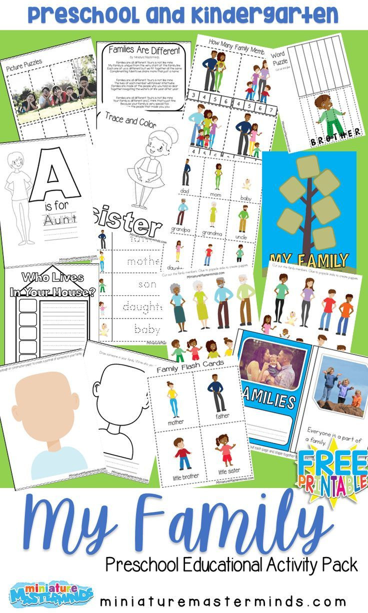 Free Crafts For Preschoolers
 My Family Free Printable Preschool Activity Pack
