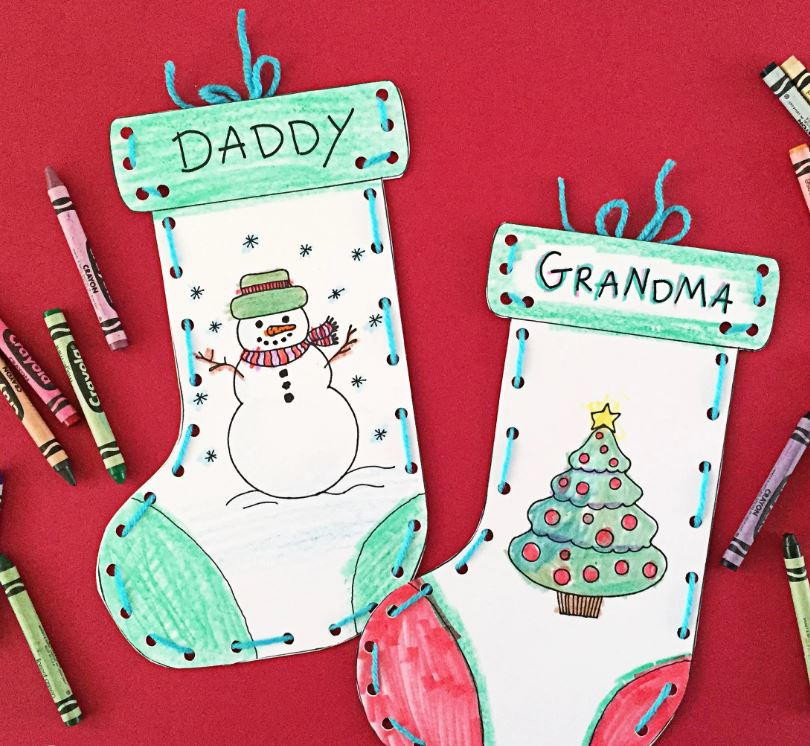 Free Crafts For Preschoolers
 Free Printable Paper Stocking Craft for Kids