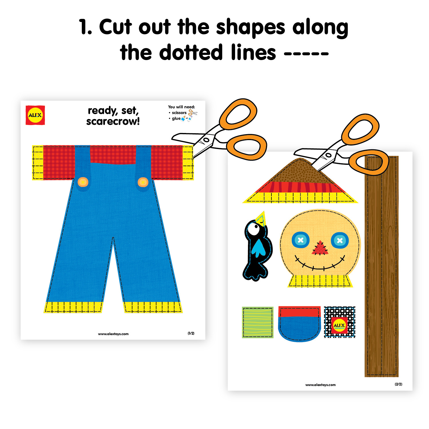 Free Crafts For Preschoolers
 Printable Ready Set Scarecrow