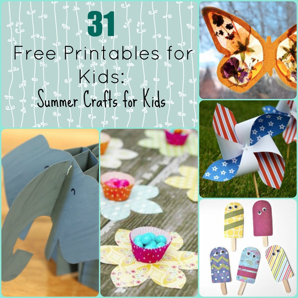 Free Crafts For Preschoolers
 31 Free Printables for Kids Summer Crafts for Kids