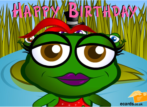 Free E Birthday Cards
 eCards Birthday Frog Song