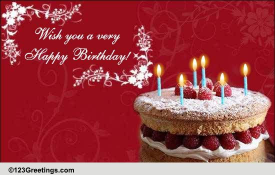 Free E-cards Birthday
 Wish You A Whole Lot Happiness Free Happy Birthday