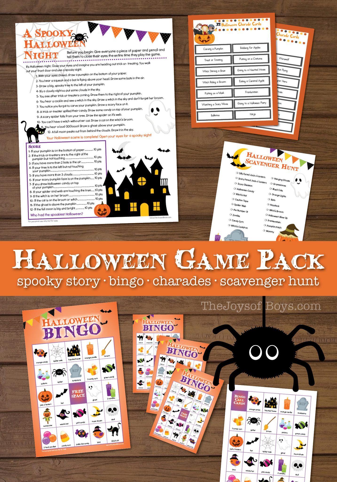 Free Halloween Party Game Ideas
 Printable Halloween Games for Kids Halloween Party Games