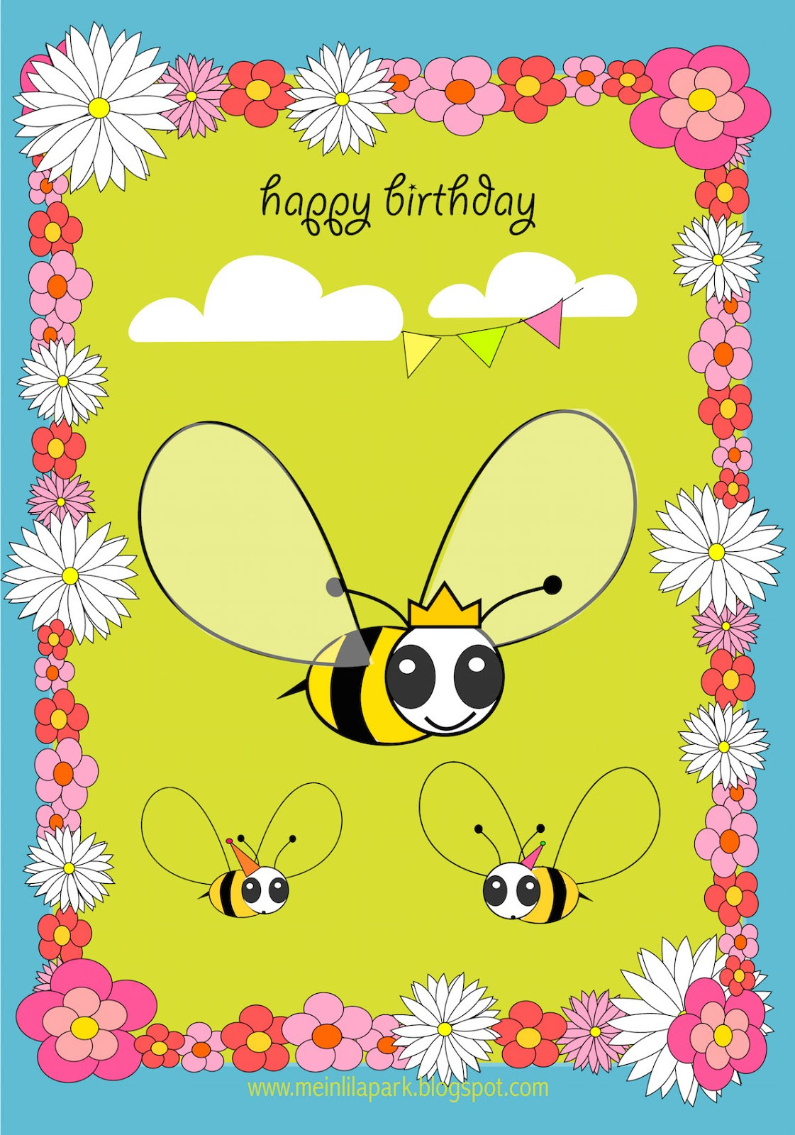 Free Online Birthday Card
 Free printable Happy Birthday card for kids ausdruckbare
