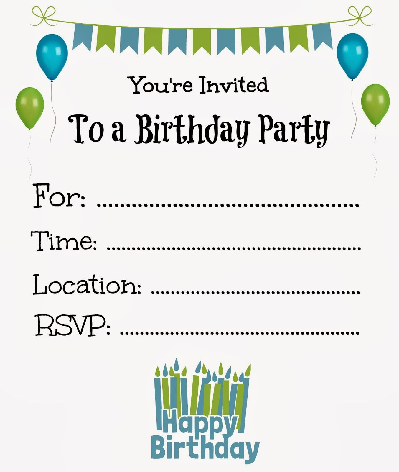 Free Printable Birthday Invitation Maker
 Free Printable Birthday Invitations For Kids