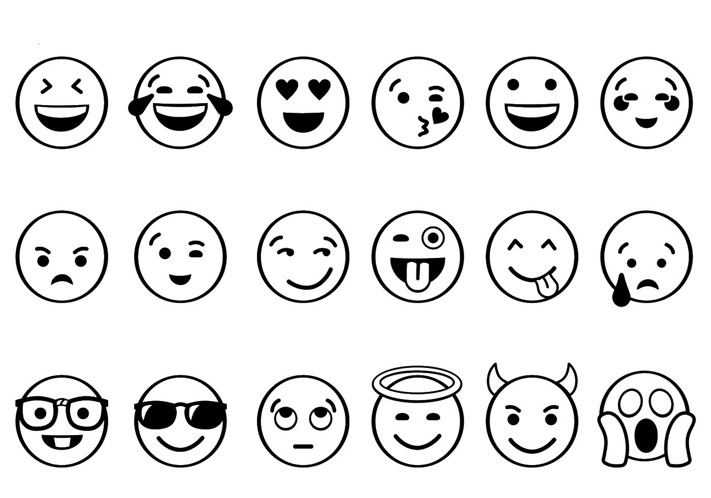 Free Printable Emoji Coloring Pages
 Emoji Coloring Pages
