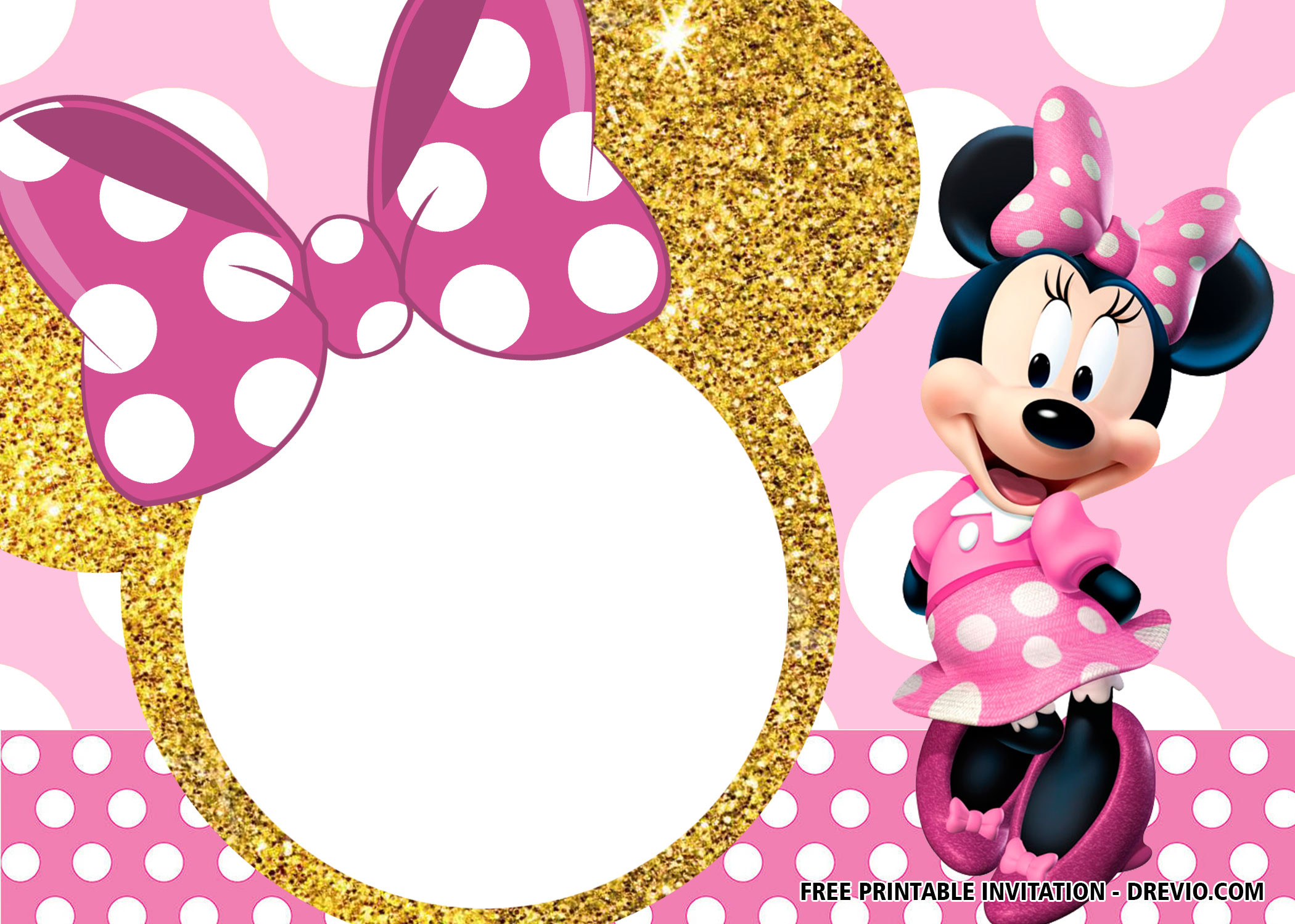 Free Printable Minnie Mouse Birthday Invitations
 30 FREE Printable Minnie Mouse Birthday Invitation