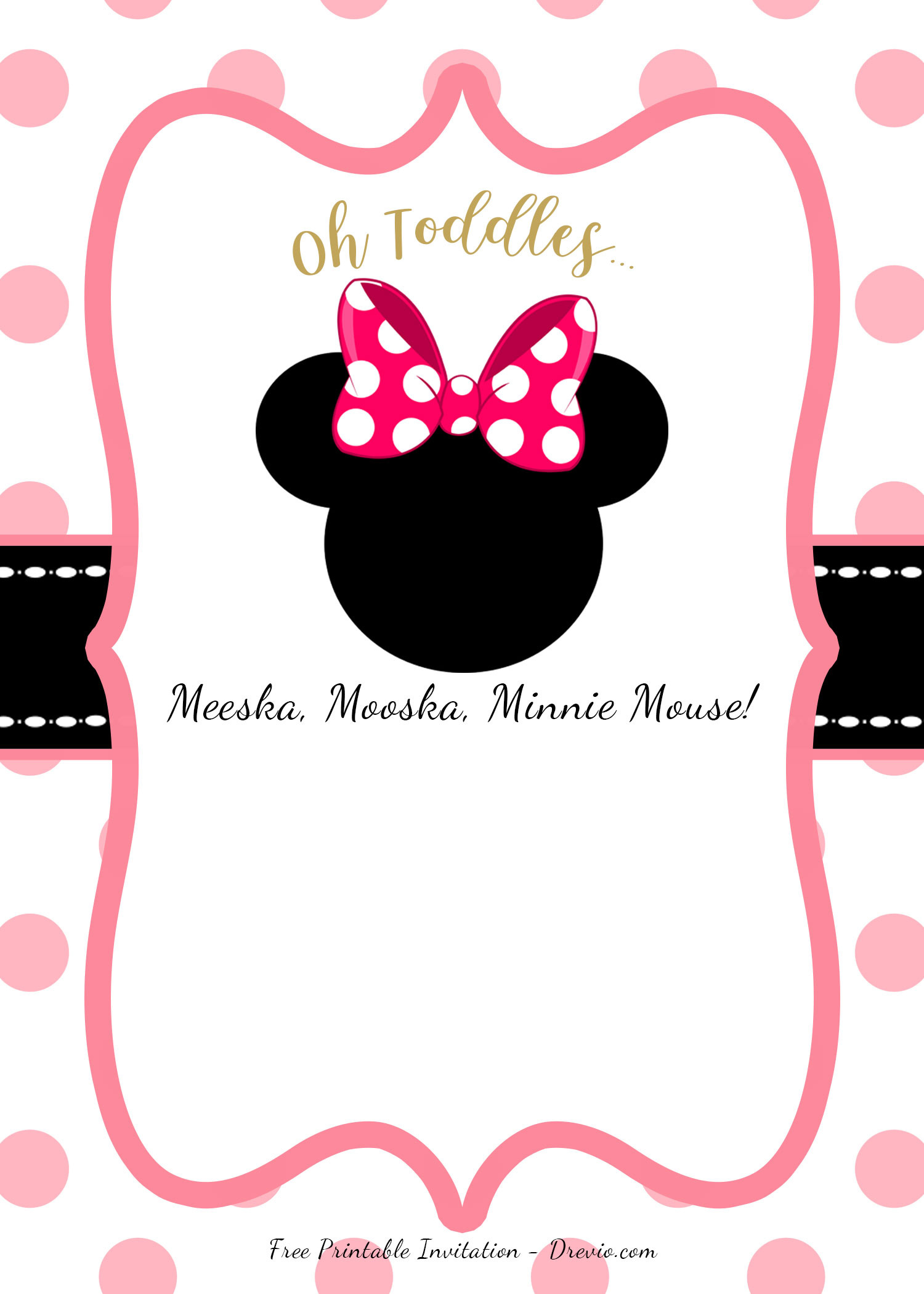 Free Printable Minnie Mouse Birthday Invitations
 FREE Minnie Mouse Head Invitation Templates – FREE