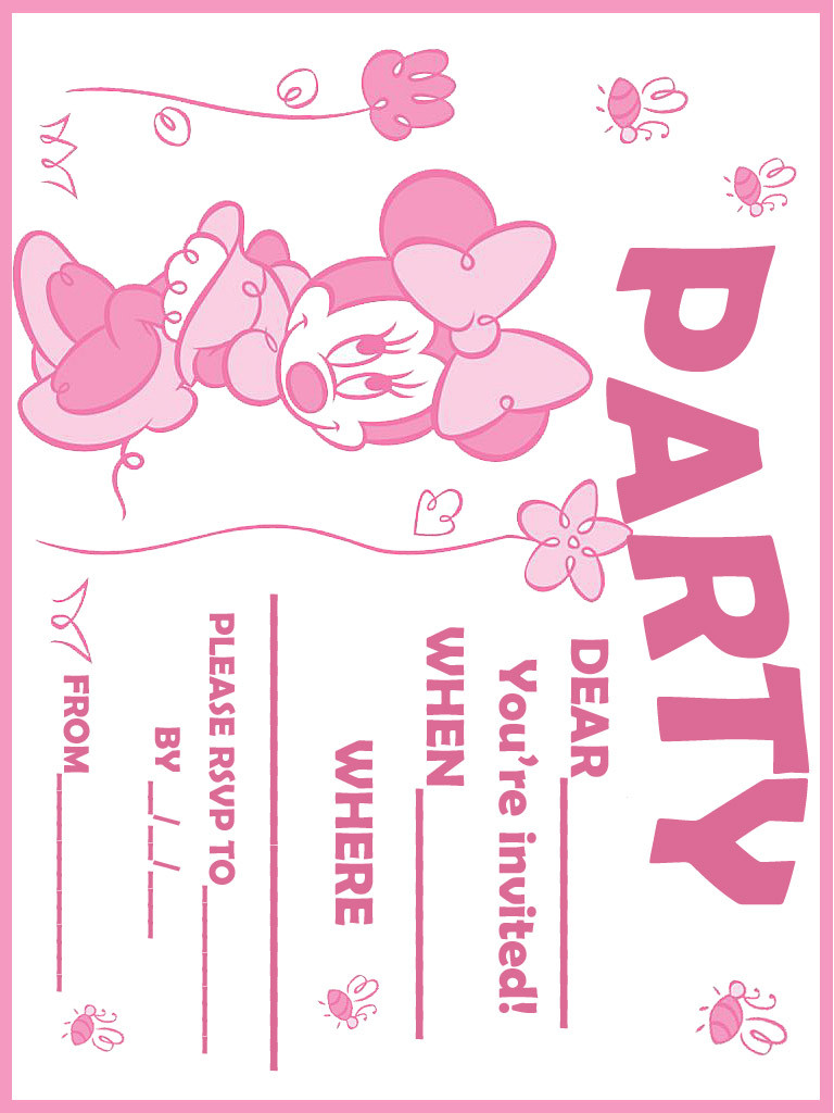 Free Printable Minnie Mouse Birthday Invitations
 Printable Minnie Mouse Birthday Invitations – FREE