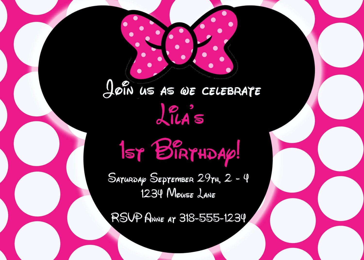 Free Printable Minnie Mouse Birthday Invitations
 Editable Free Minnie Mouse Invitation