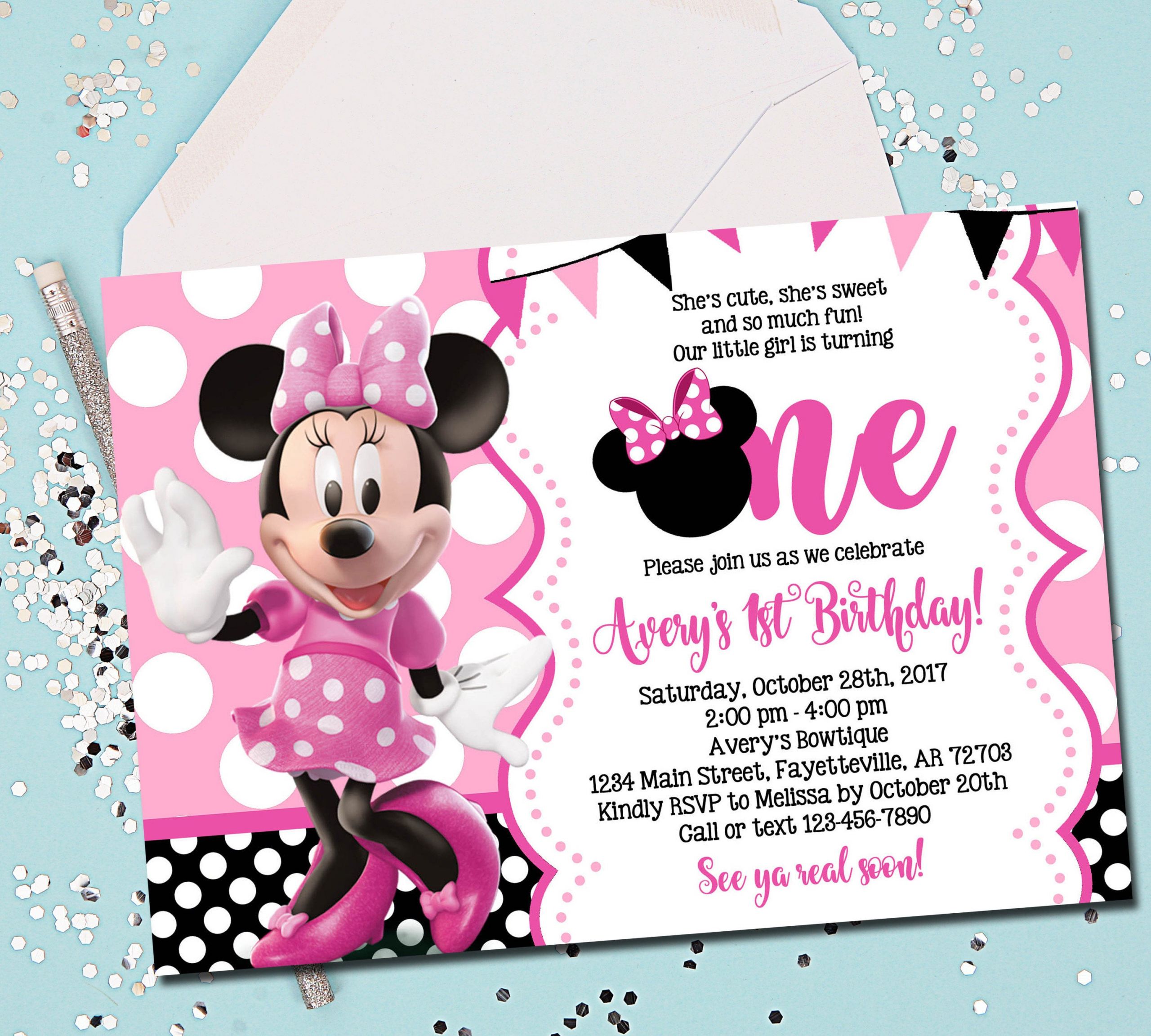 Free Printable Minnie Mouse Birthday Invitations
 MINNIE MOUSE INVITATION Minnie Mouse Birthday Invitation