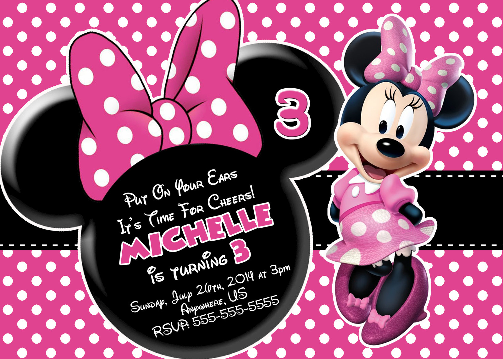 Free Printable Minnie Mouse Birthday Invitations
 Minnie Mouse Printable Birthday Invitations – FREE