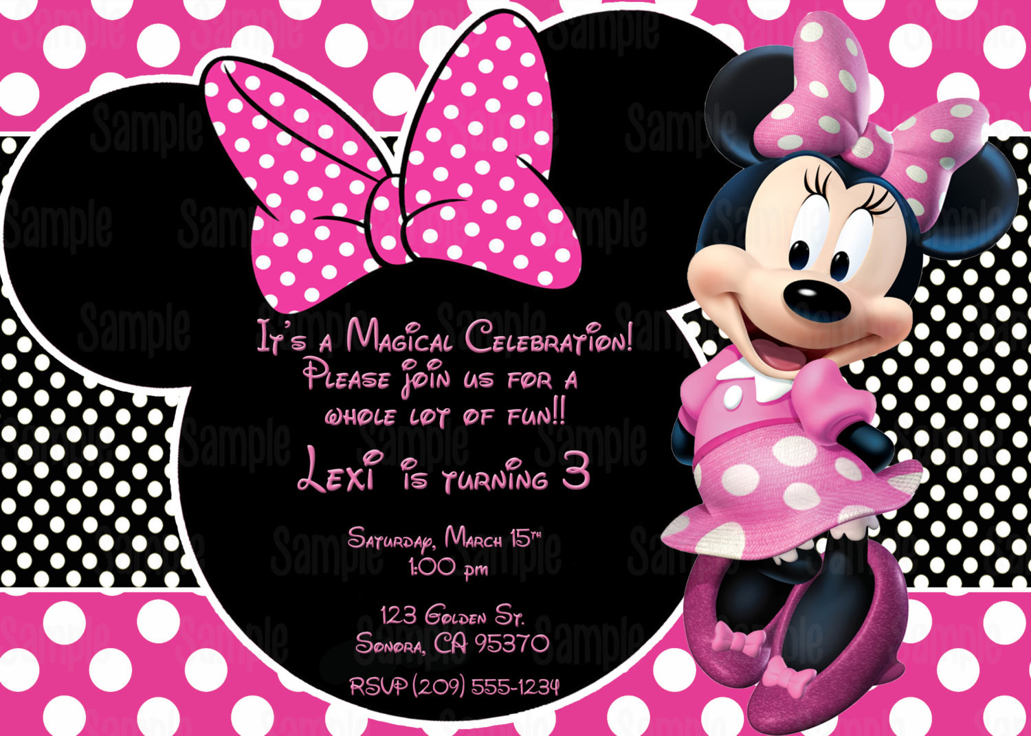 Free Printable Minnie Mouse Birthday Invitations
 Printable Minnie Mouse Invitation plus FREE blank matching