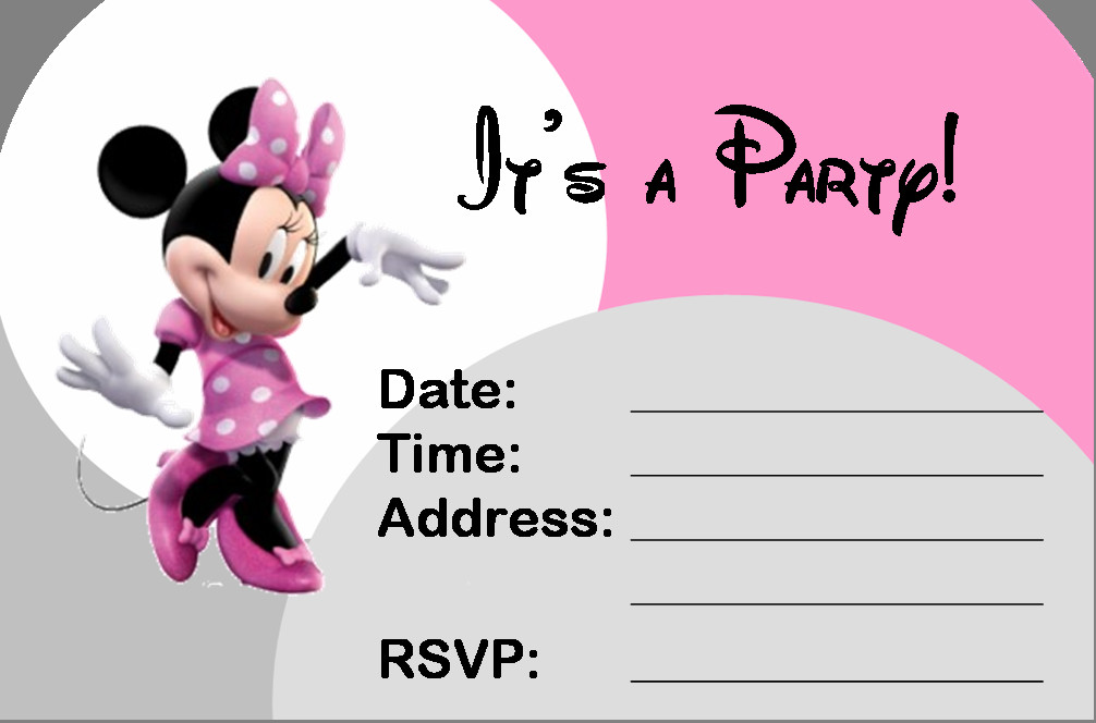 Free Printable Minnie Mouse Birthday Invitations
 Printable Minnie Mouse Birthday Invitations – FREE