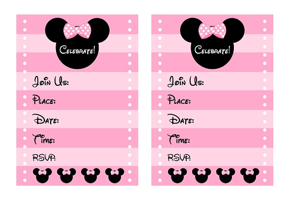 Free Printable Minnie Mouse Birthday Invitations
 Download These Free Pink Minnie Mouse Party Printables