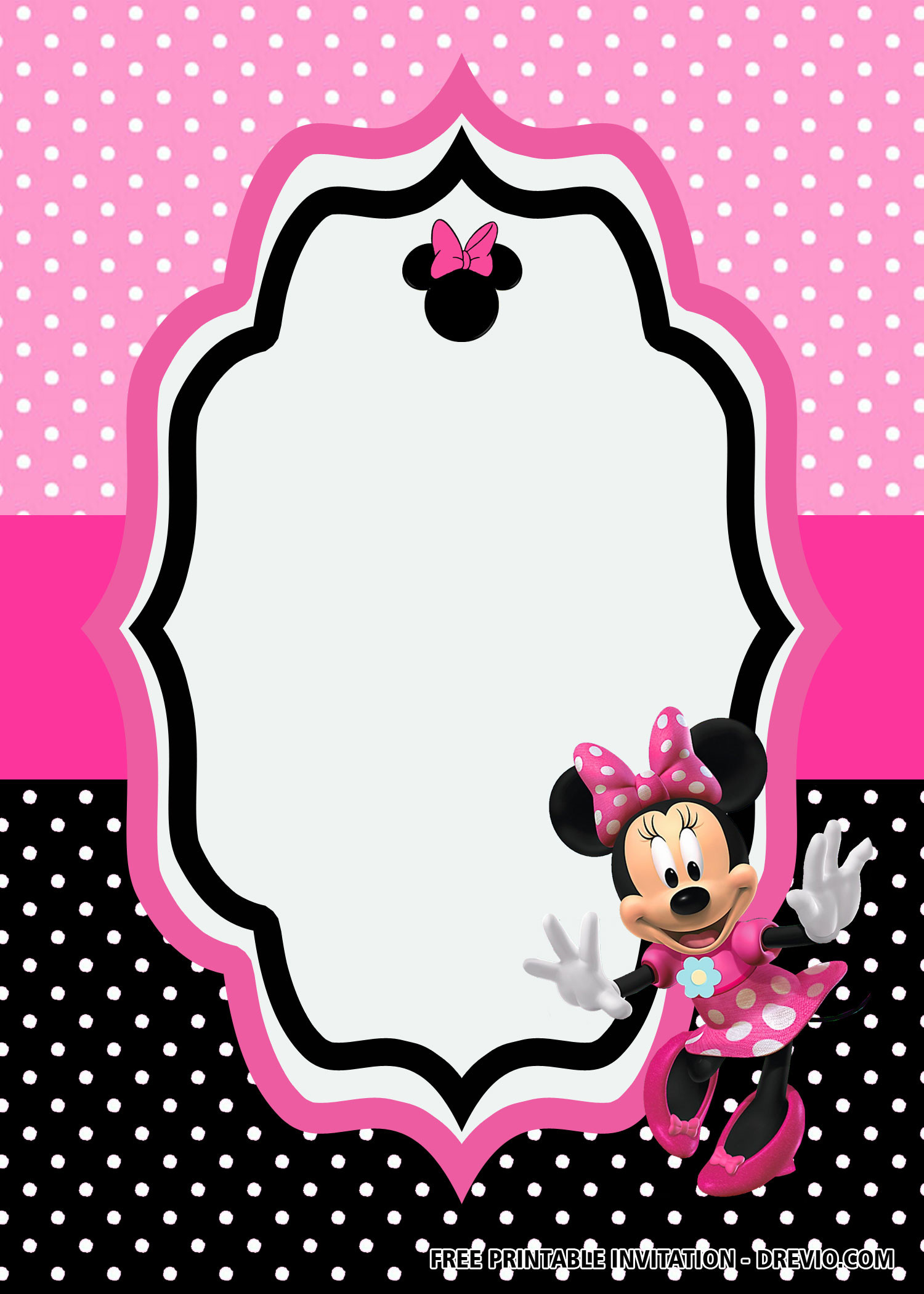 Free Printable Minnie Mouse Birthday Invitations
 30 FREE Printable Minnie Mouse Birthday Invitation