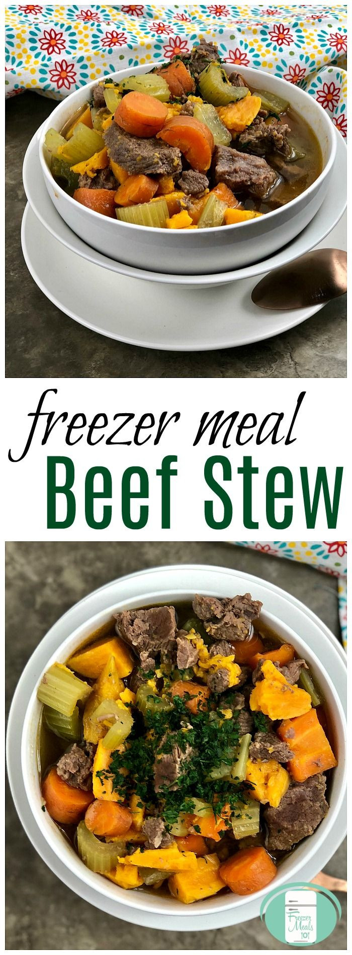 Freezer Beef Stew
 This hearty beef stew recipe can go from the freezer to