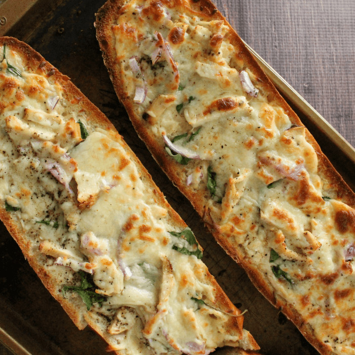 French Bread Pizza Recipe
 French Bread Chicken Alfredo Pizza Recipe