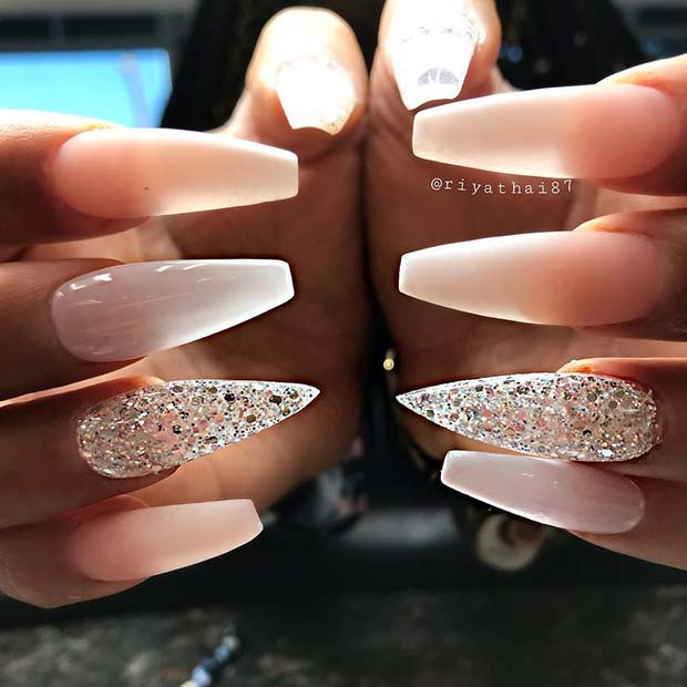 French Ombre Nails With Glitter
 41 of the Most Beautiful French Ombre Nails