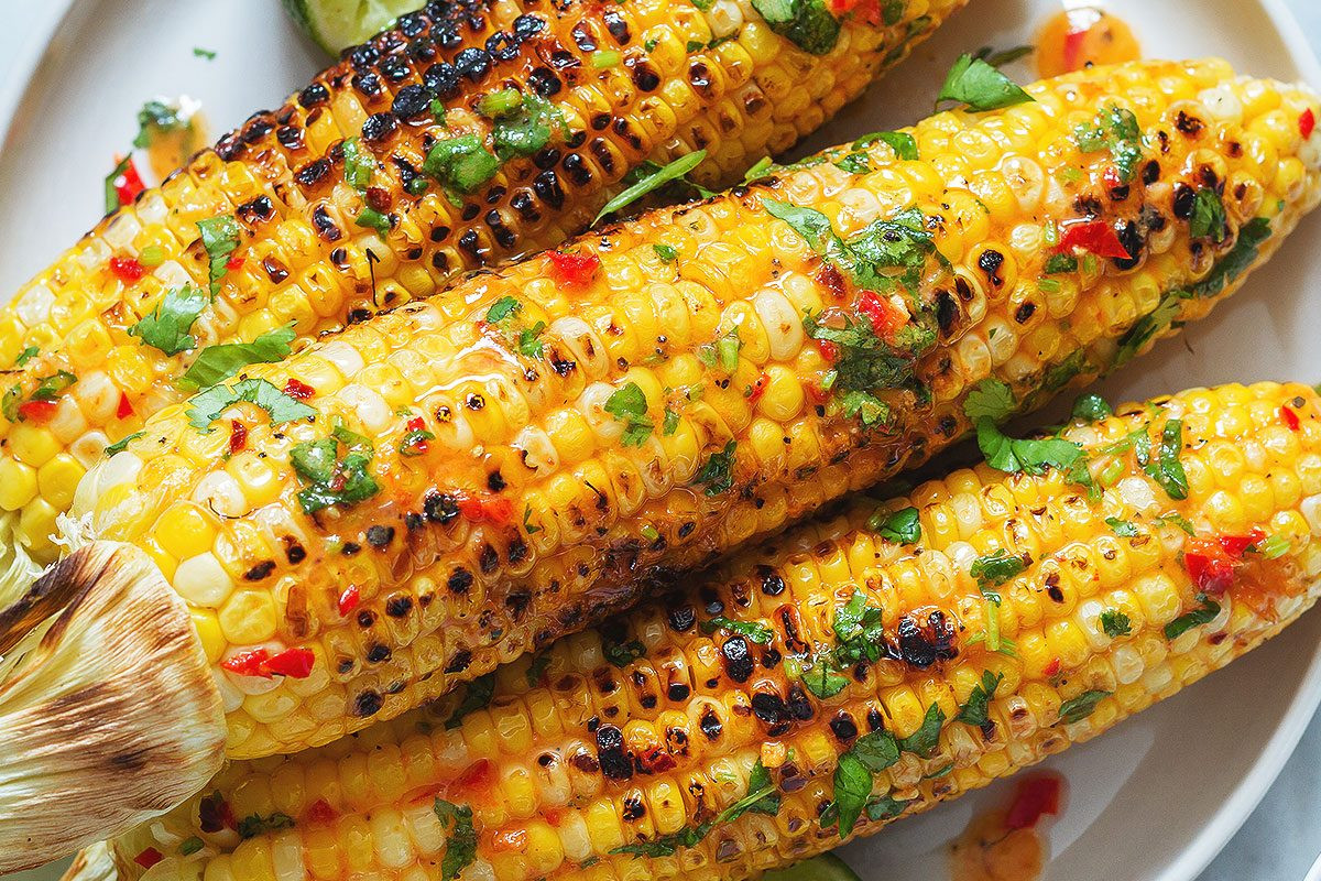 Fresh Corn Grill
 Grilled Corn on the Cob Recipe with Chili Lime Butter