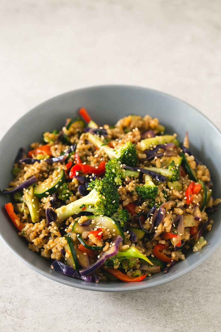 Fried Rice Stir Fry
 Brown Rice Stir Fry with Ve ables
