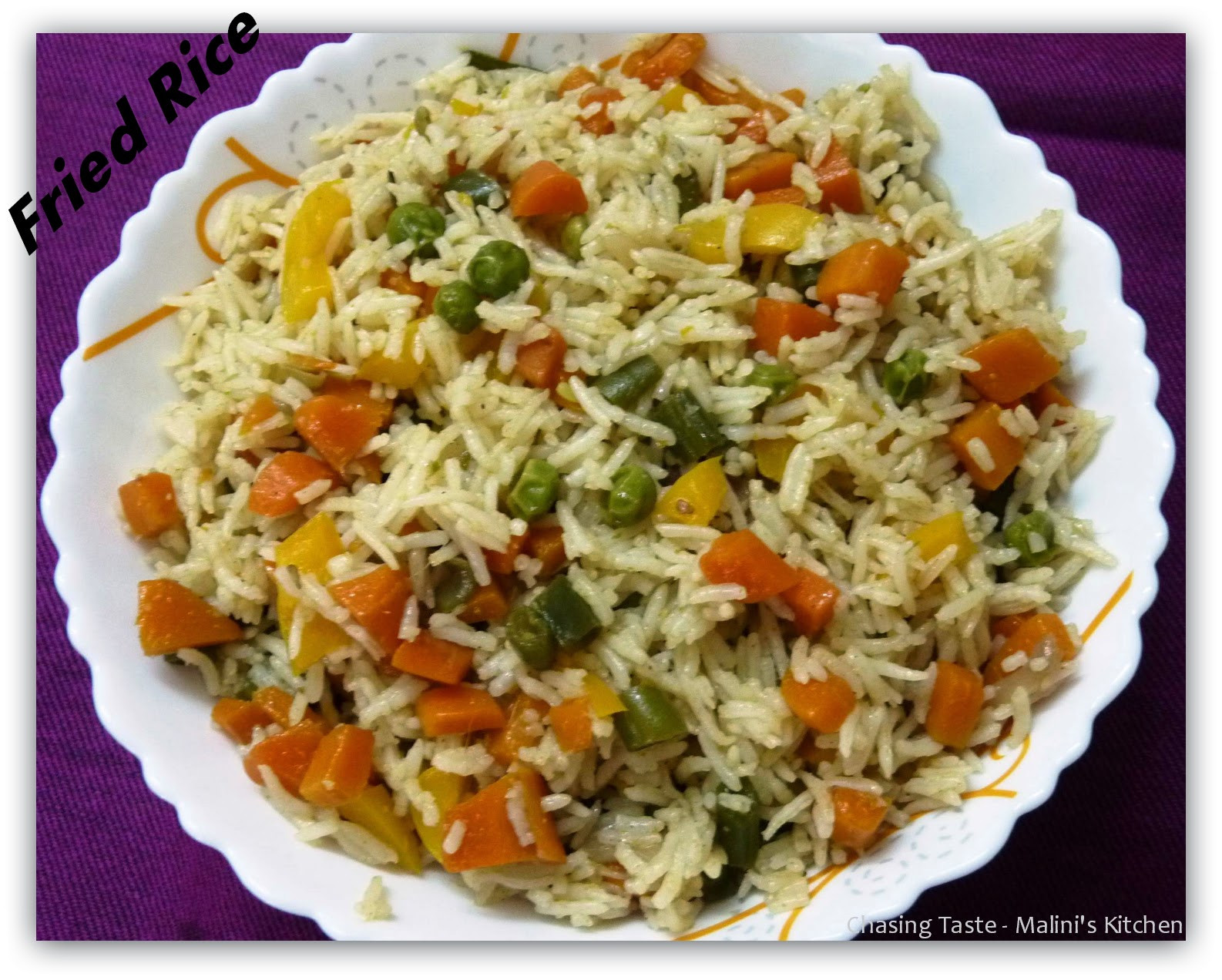 Fried Rice Vegetarian
 Chasing Taste Ve able Fried Rice Recipe Indian Style