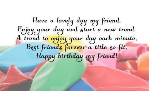 Friend Birthday Quote
 105 Birthday Quotes and Wishes for Friend