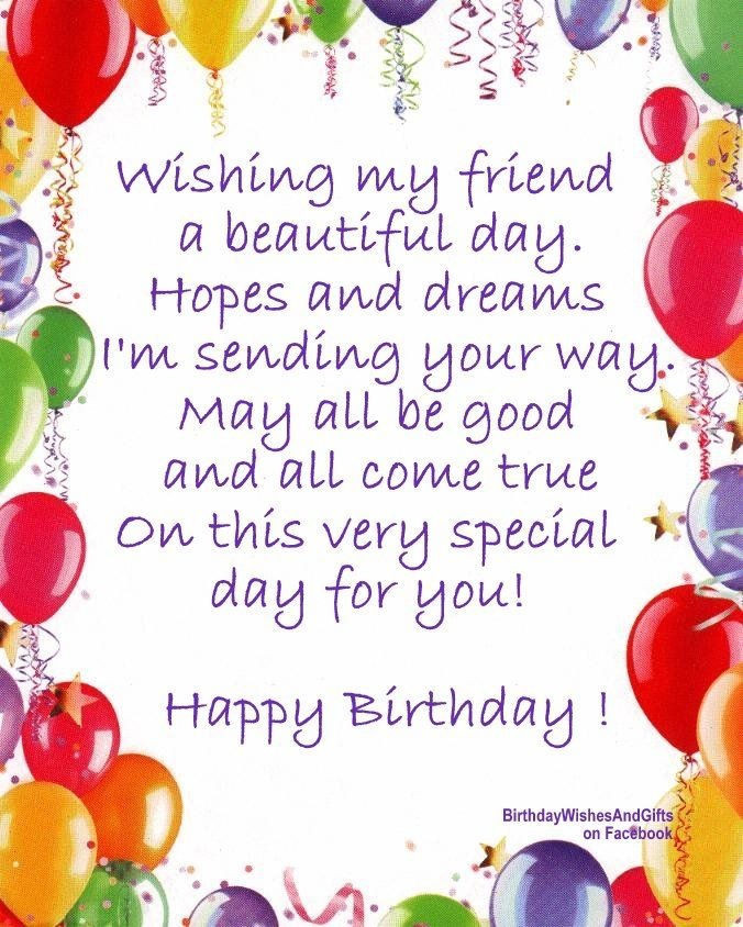 Friends Quotes For Birthday
 Wishing My Friend A Beautiful Birthday s