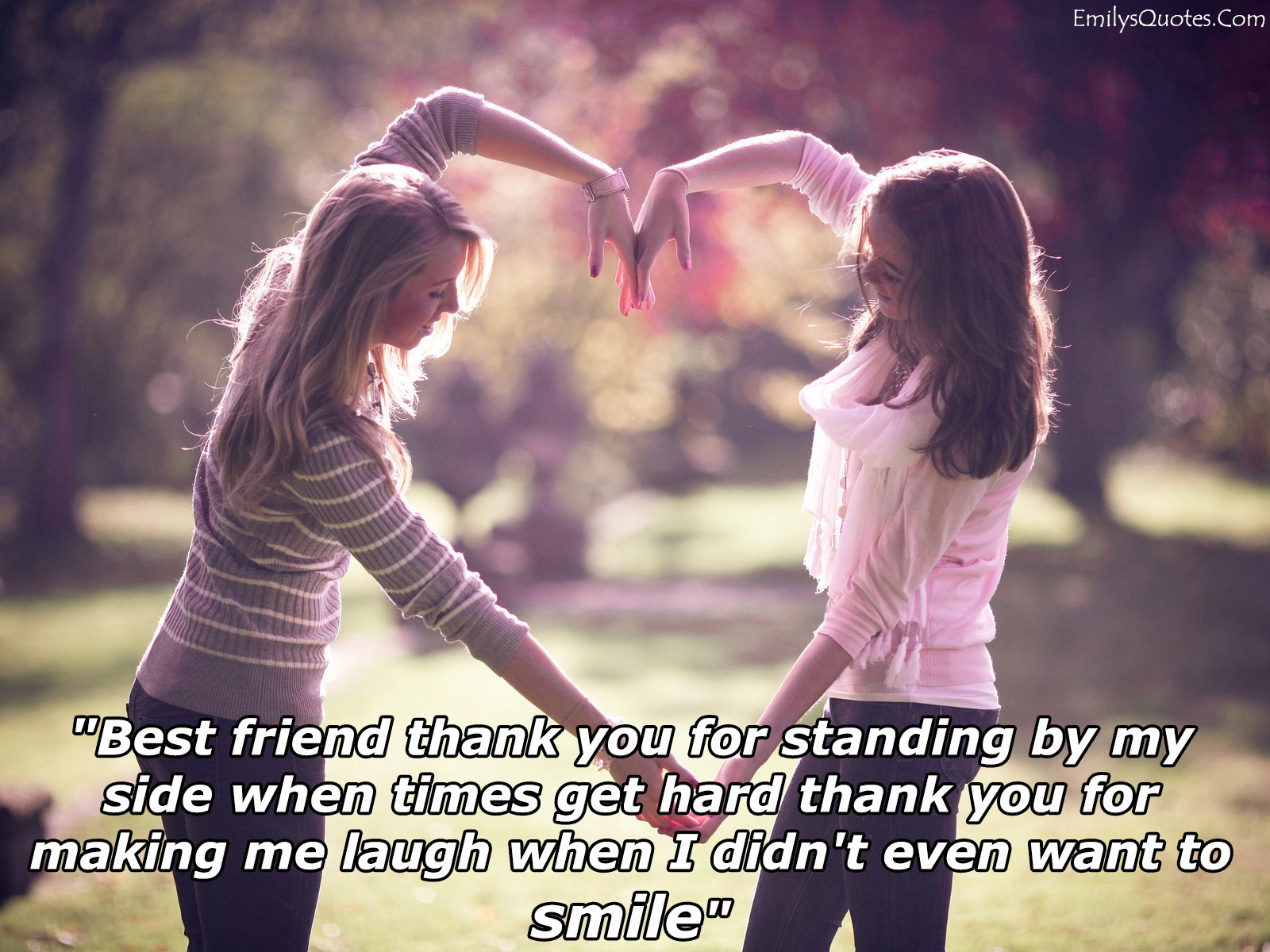 Friendship Relationship Quotes
 Best friend thank you for standing by my side when times