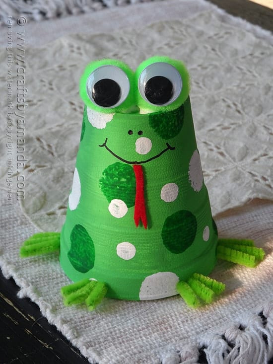 Frog Art Projects For Preschoolers
 Foam Cup Frog Craft Crafts by Amanda