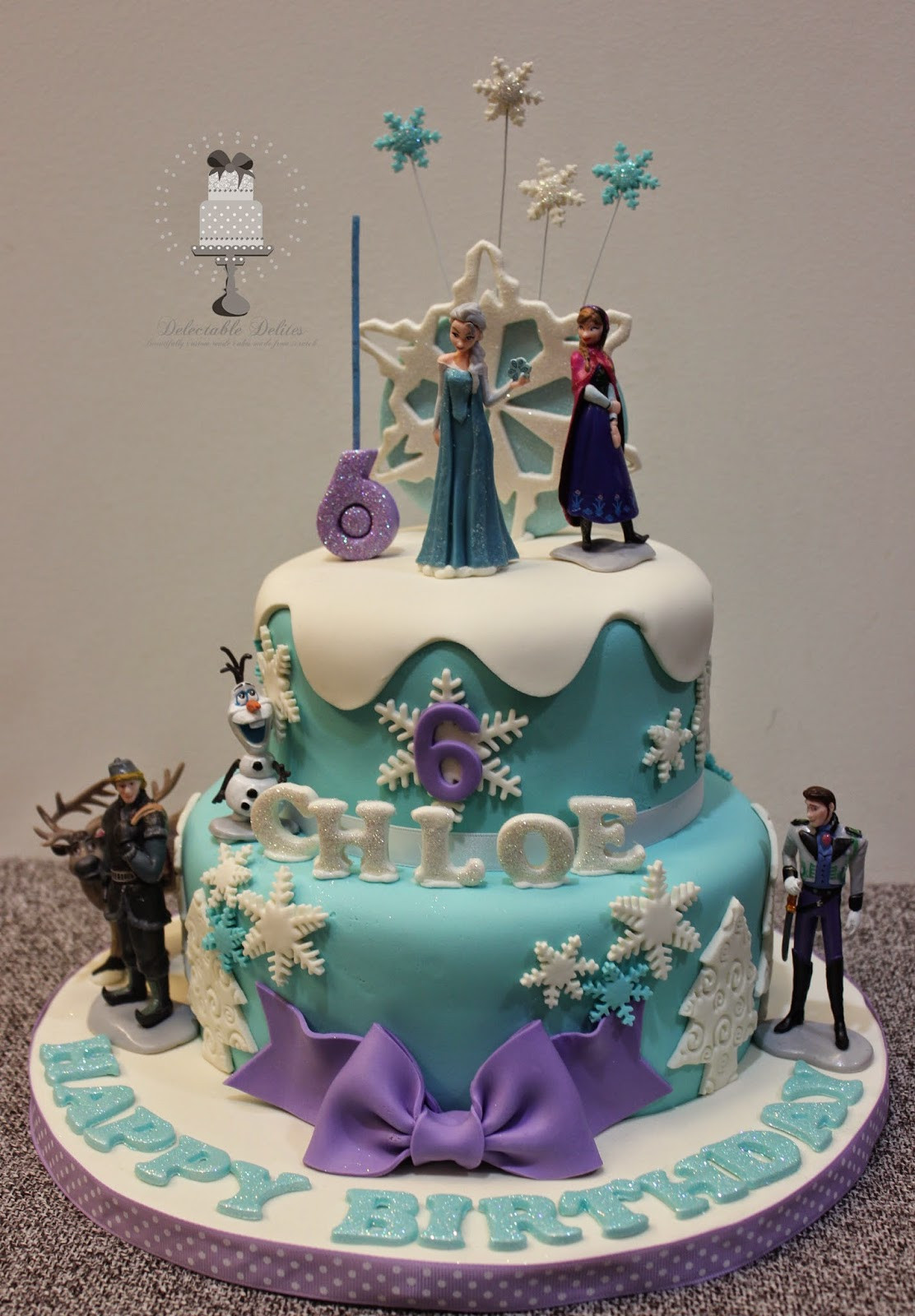 Frozen Birthday Cakes
 Delectable Delites Frozen cake for Chole s 6th birthday