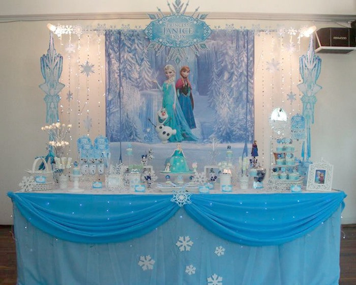 Frozen Birthday Decoration Ideas
 Kara s Party Ideas Disney s Frozen Themed Birthday Party