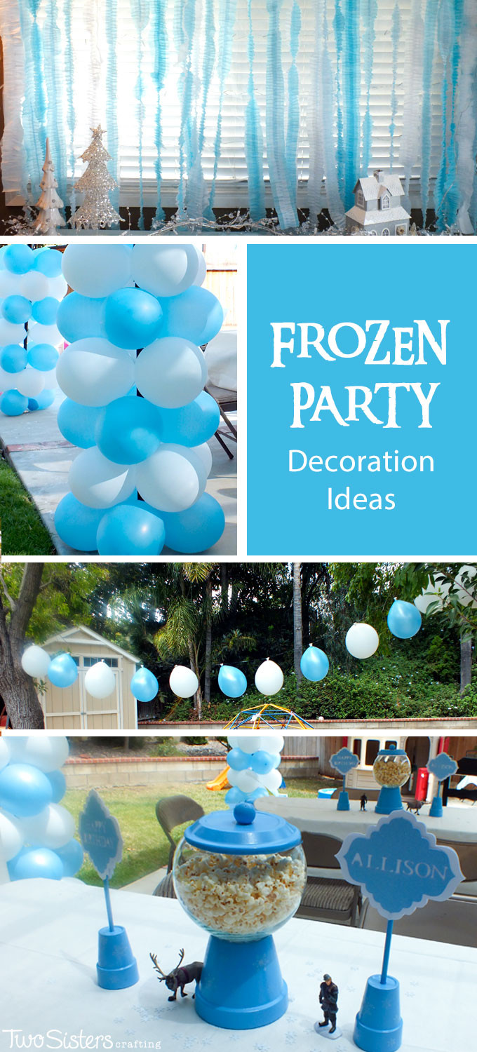 Frozen Birthday Decoration Ideas
 Disney Frozen Party Decoration Ideas Two Sisters Crafting