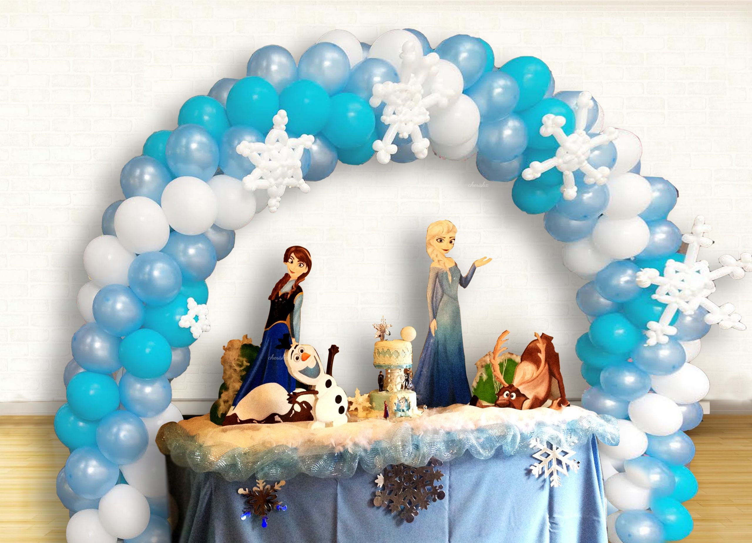Frozen Decorations Birthday
 Elsa Frozen Birthday theme balloon decoration at home for