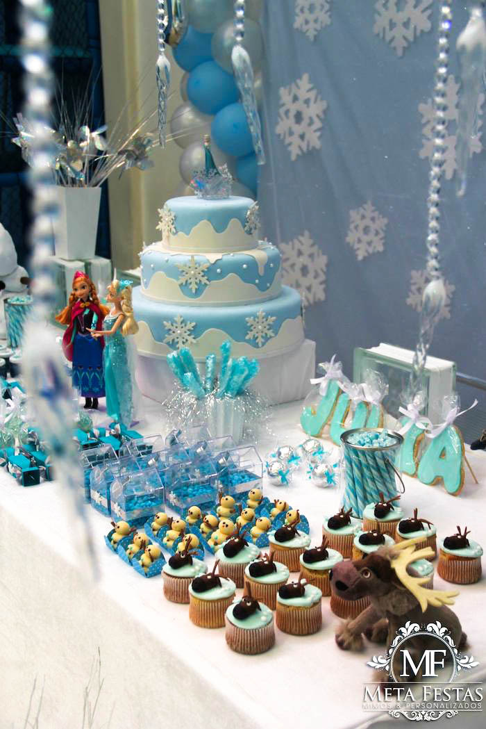 Frozen Decorations Birthday
 Kara s Party Ideas Frozen themed birthday party via Kara