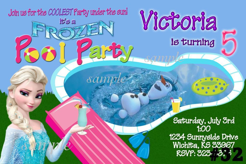 Frozen Pool Party Ideas
 A frozen pool party