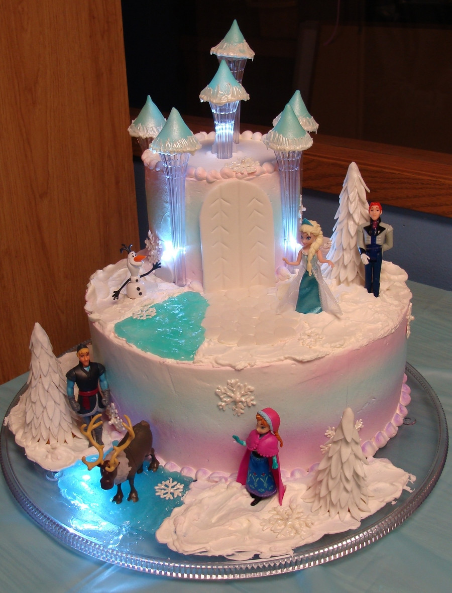 Frozen Themed Birthday Cake
 Disneys Frozen CakeCentral
