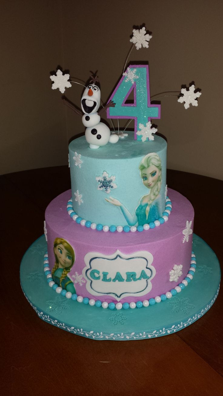 Frozen Themed Birthday Cake
 Southern Blue Celebrations Frozen Party Cake Ideas