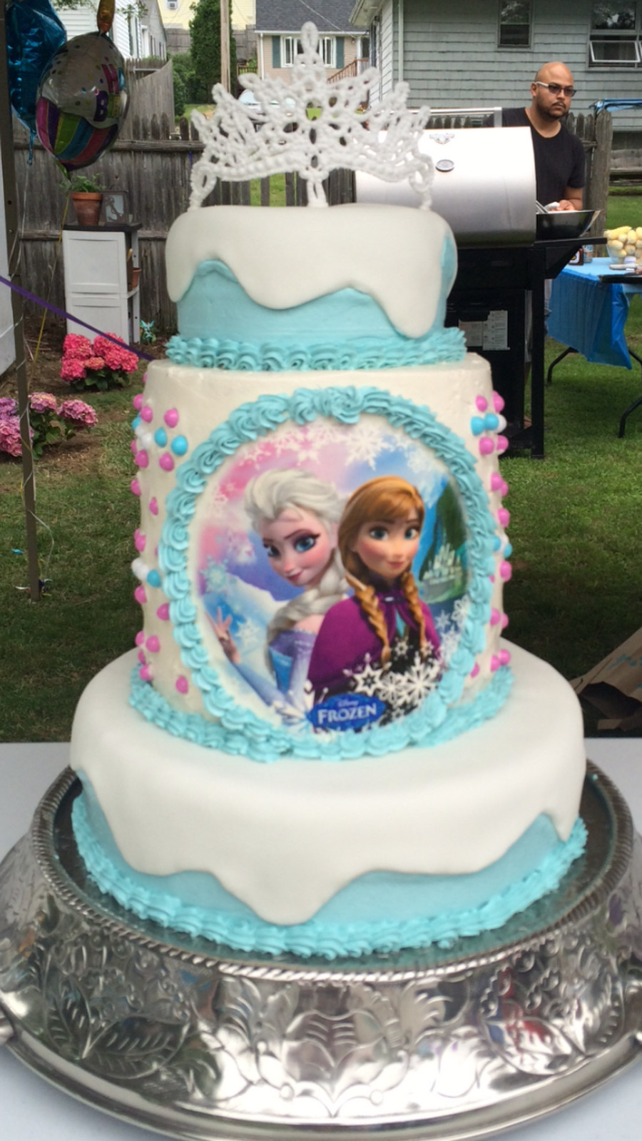 Frozen Themed Birthday Cake
 "frozen" Theme Birthday Cake CakeCentral