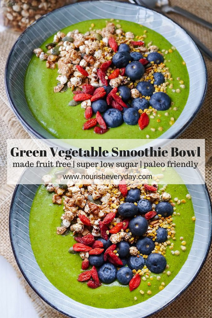 Fruit And Vegetable Smoothie Recipes
 Green Ve able Smoothie Bowl no fruit