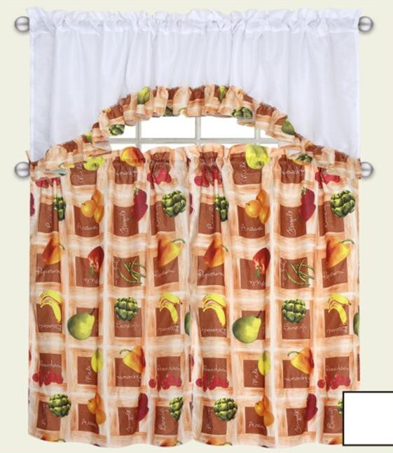 Fruit Kitchen Curtain
 3pcs set kitchen curtain Free fruit design in Curtains