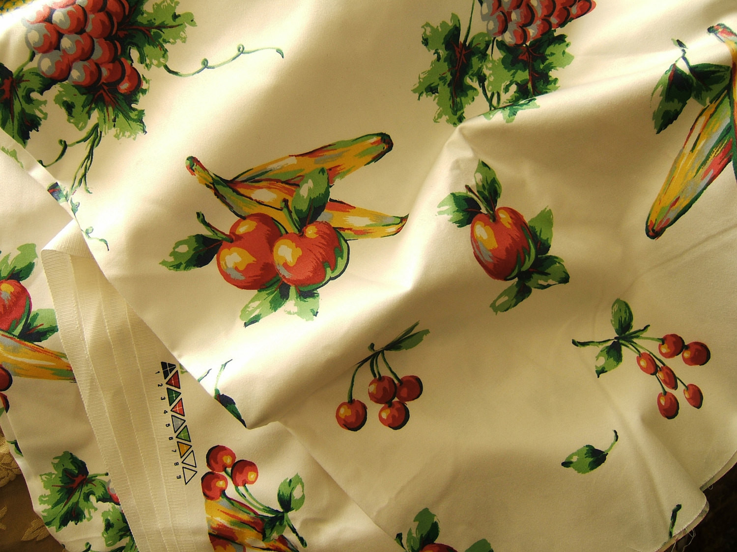 Fruit Kitchen Curtain
 Fabric with multi fruit kitchen curtains placemats etc