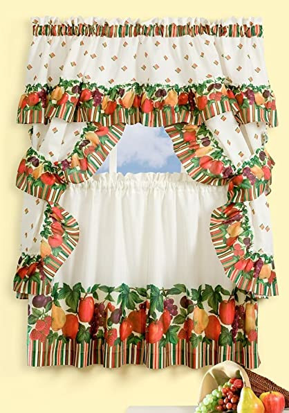 Fruit Kitchen Curtain
 Apple Kitchen Curtains Everything Log Homes