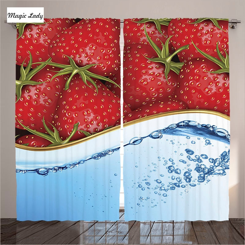 Fruit Kitchen Curtain
 Kitchen Curtains Designs Living Room Strawberries Fruits