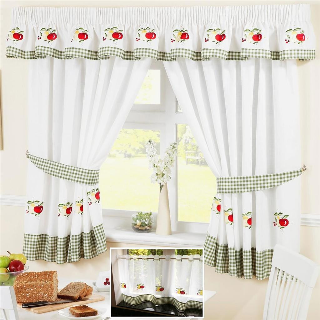 Fruit Kitchen Curtains
 FRUIT COLOURFUL GREEN VOILE CAFE NET CURTAIN PANEL KITCHEN