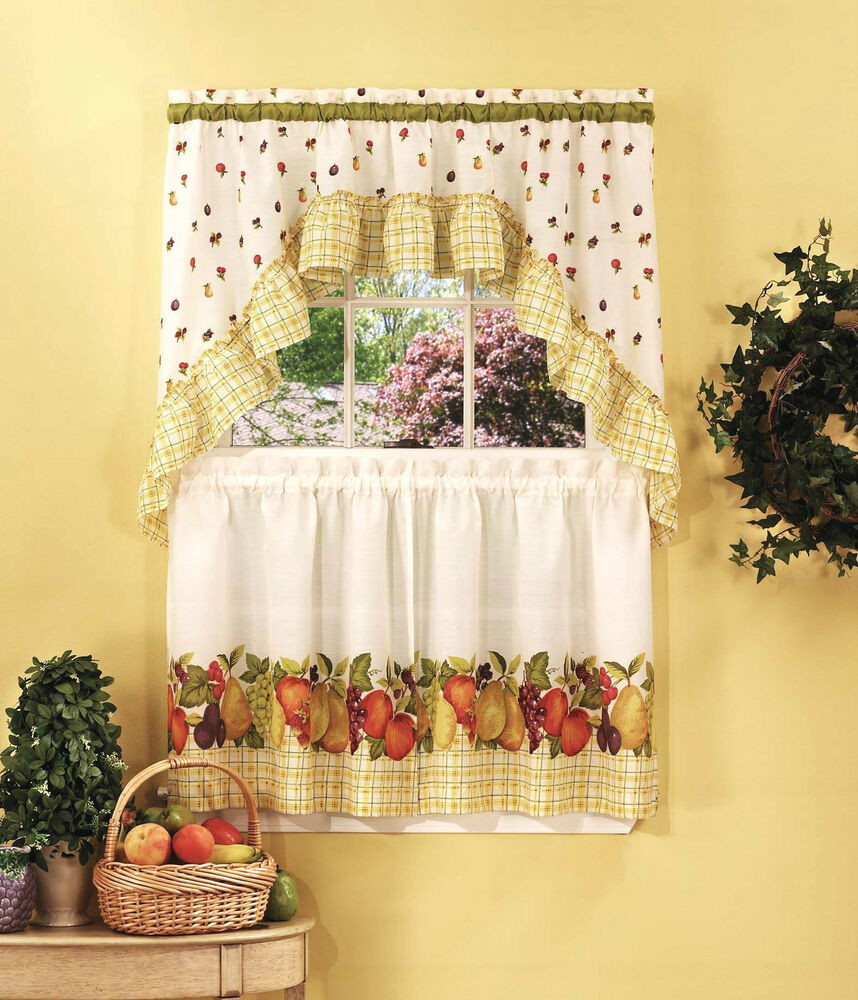 Fruit Kitchen Curtains
 Fruit Medley™ Kitchen Curtain Set By Achim Importing Co