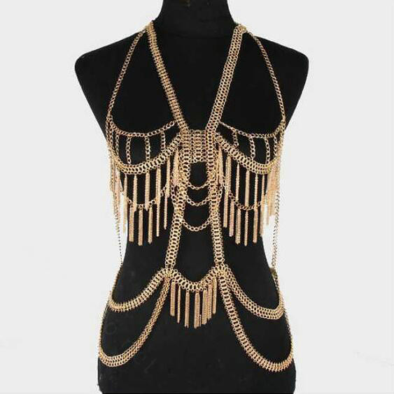 Full Body Jewelry
 Buy Wholesale Luxury Tassel Alloy Long Necklaces Nightclub