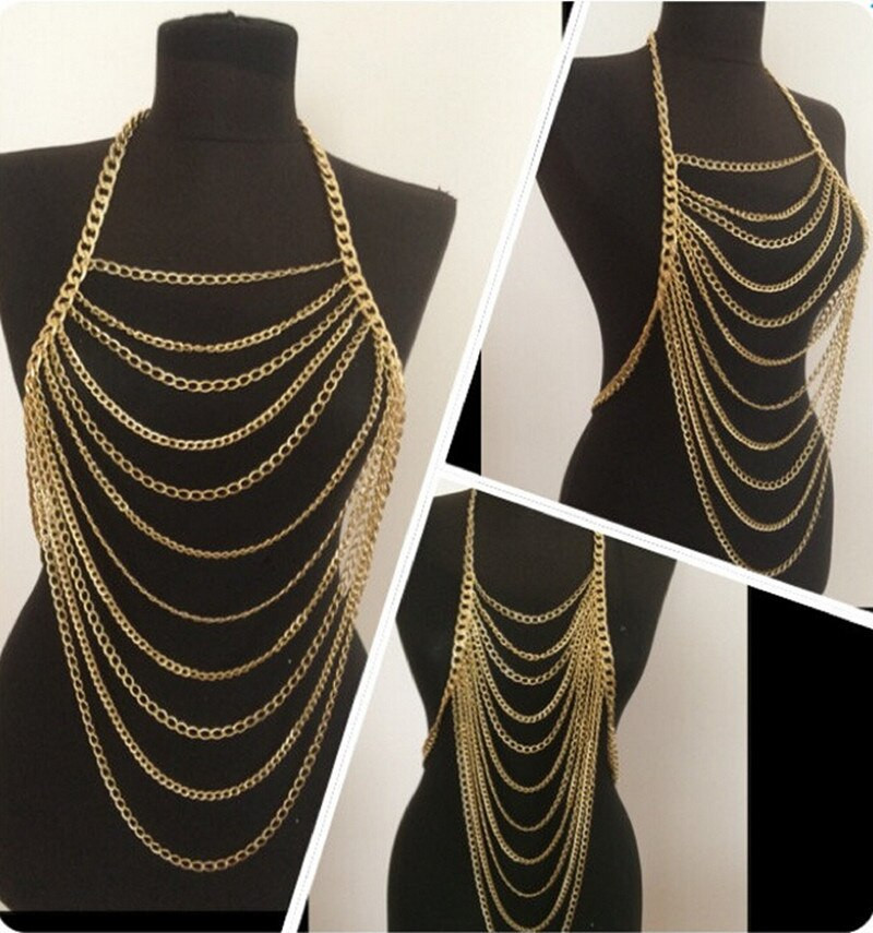 Full Body Jewelry
 New Style B618 Women Fashion Gold Colour Chains y